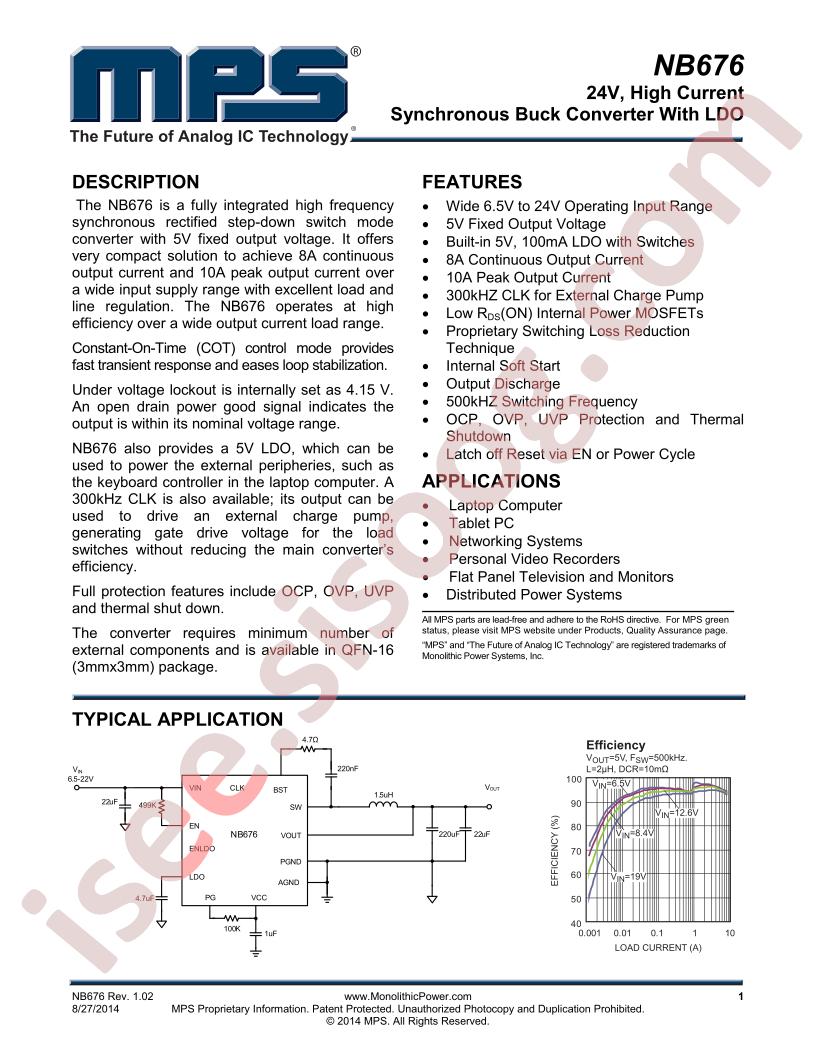 NB676 Datasheet