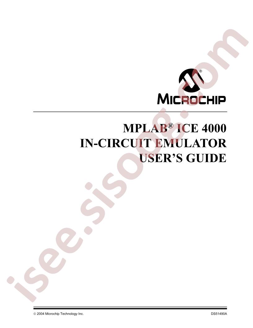 MPLAB ICE 4000 Users Guide