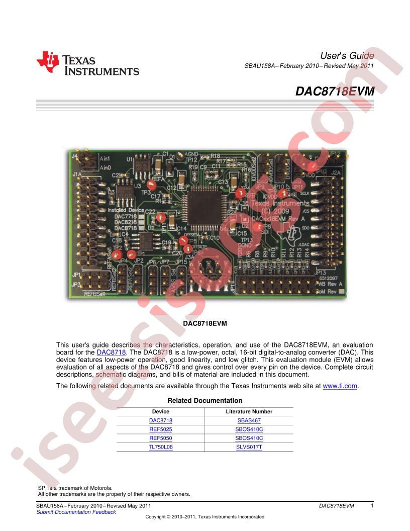 DAC8718EVM User Guide