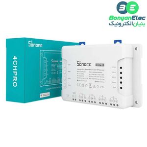 سوئیچ هوشمند 4 کاناله SONOFF مدل 4CHPRO با قابلیت کنترل از طریق WiFi و ریموت 433MHz