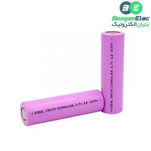 باتری لیتیوم یون 3.7v سایز 18650 2200mAh مارک DBK