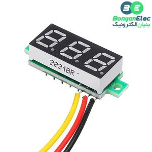 ماژول ولتمتر 3 دیجیت DC0-100V سایز 0.28 اینچ