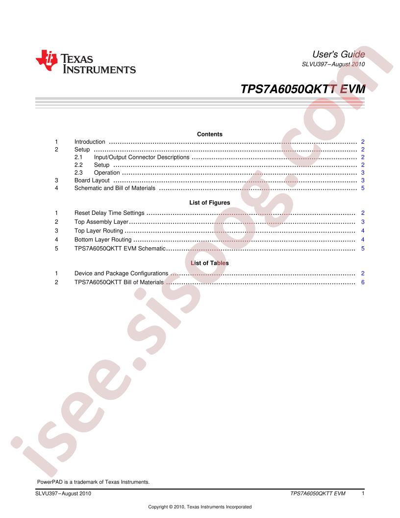 TPS7A6050QKTT EVM User Guide