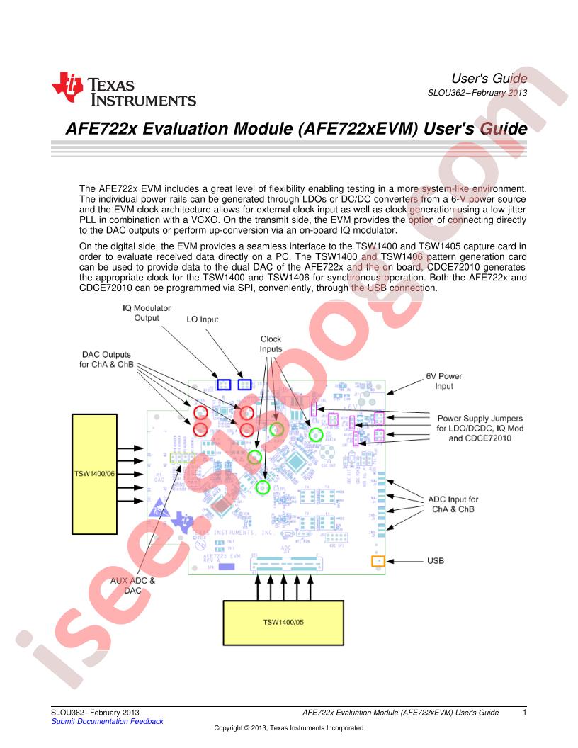 AFE722xEVM User's Guide