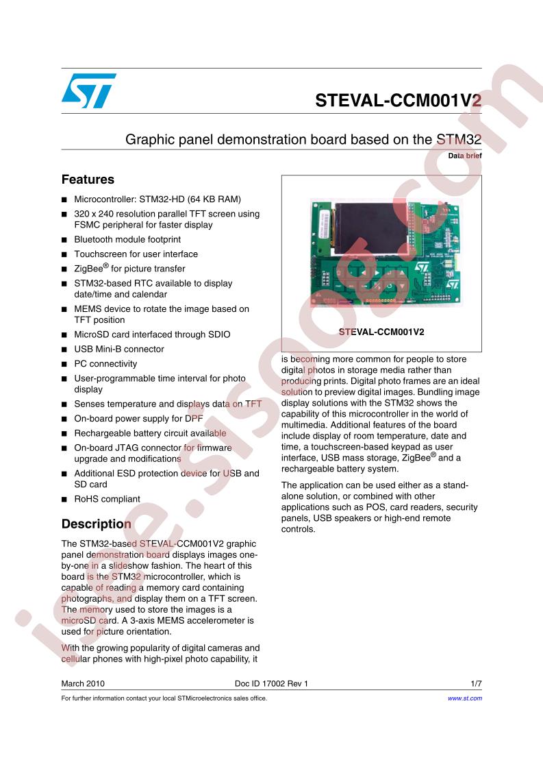 STEVAL-CCM001V2 Data Brief