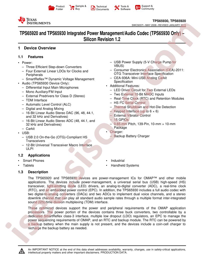 TPS65930/20 Manual