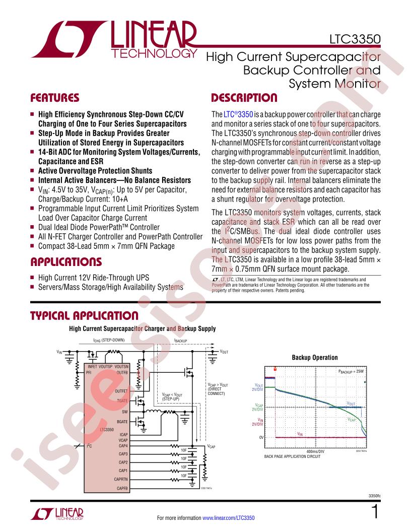 LTC3350 Datasheet