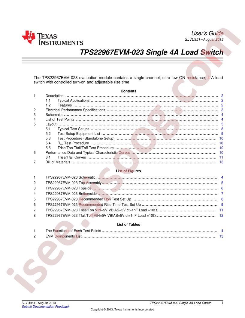 TPS22967EVM-023 User Guide