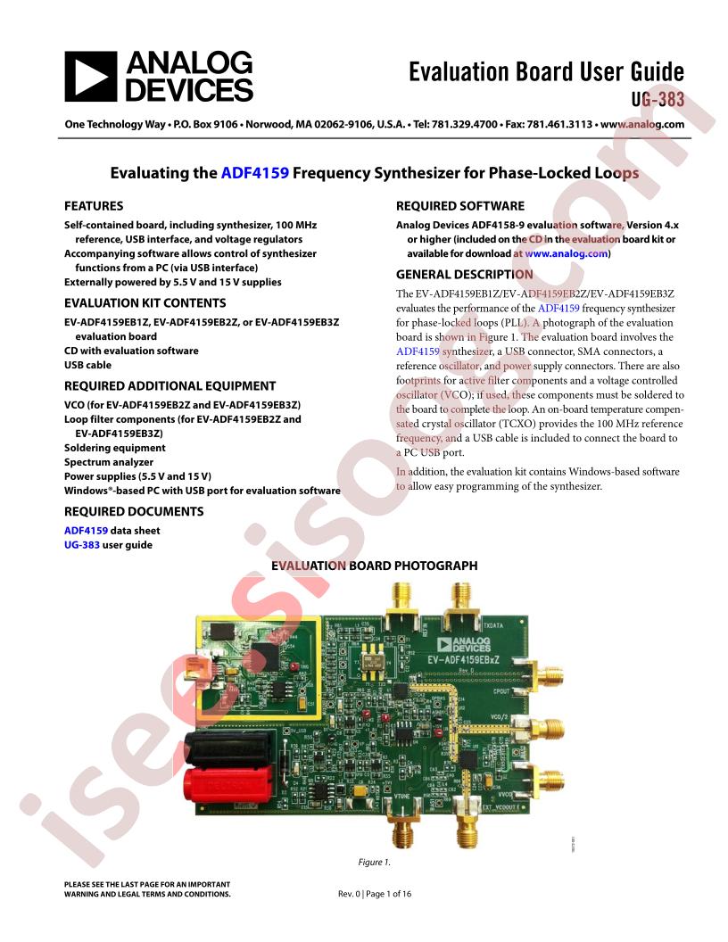 EV-ADF4159EBxZ User Guide