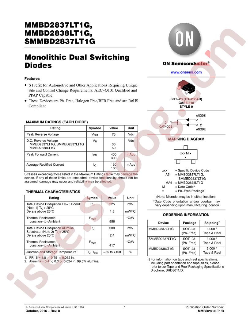 MMBD,SMMBD283(7,8)LT1G