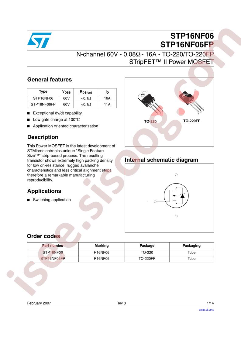 STP16NF06(FP)