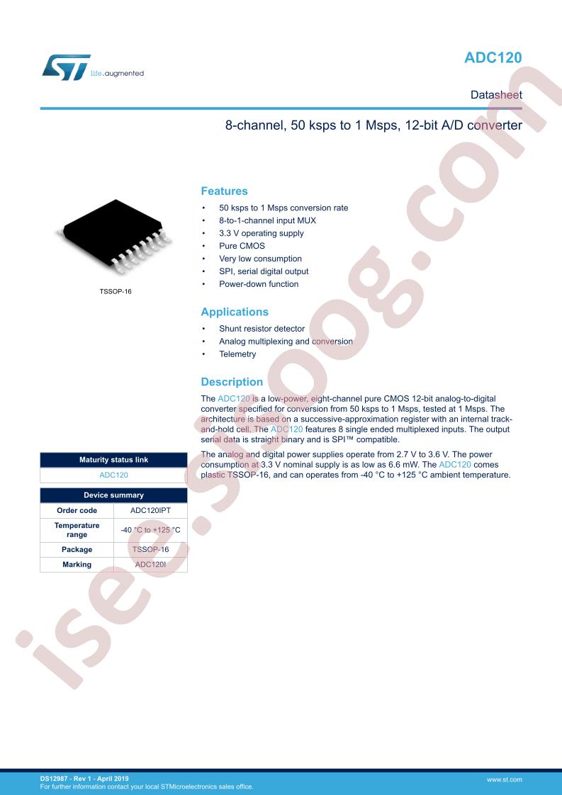 ADC120 Datasheet