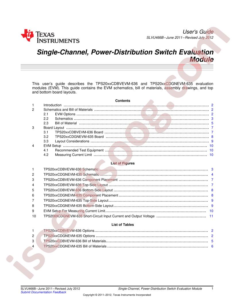 TPS20xxCD(BV,GN)EVM-635 Guide