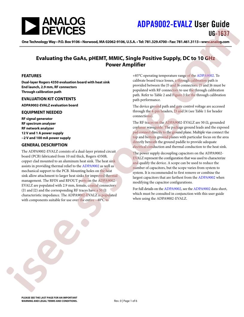 ADPA9002-EVALZ Guide