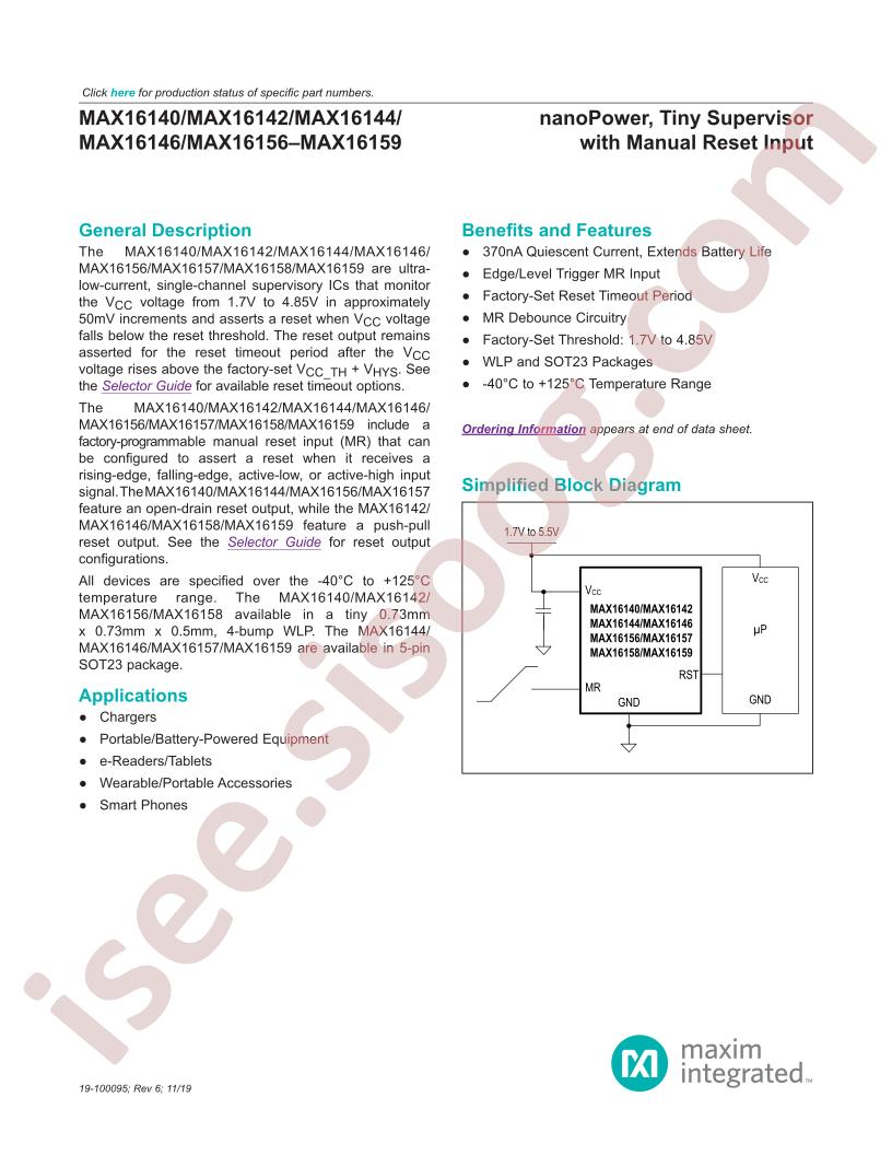 MAX16140, MAX16142 Datasheet