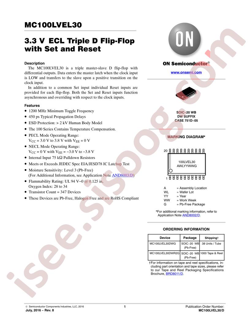MC100LVEL30 Series