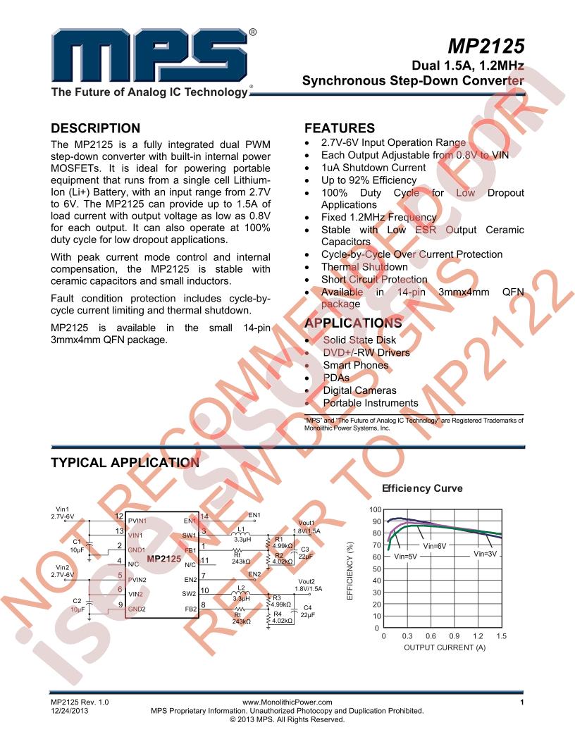 MP2125 Datasheet