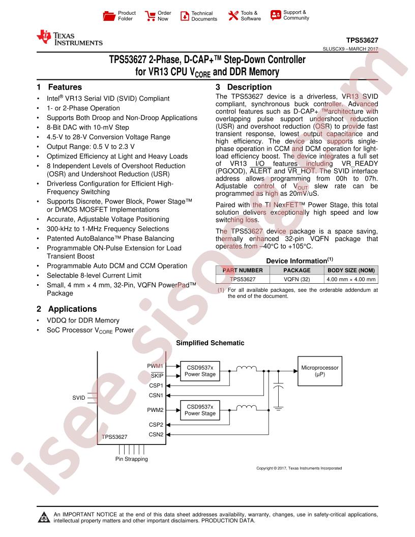 TPS53627 Datasheet