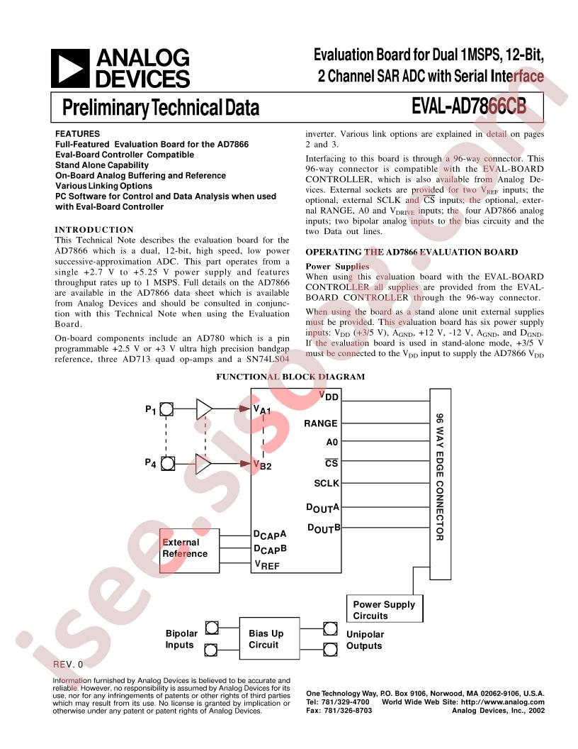 EVAL-AD7866CB