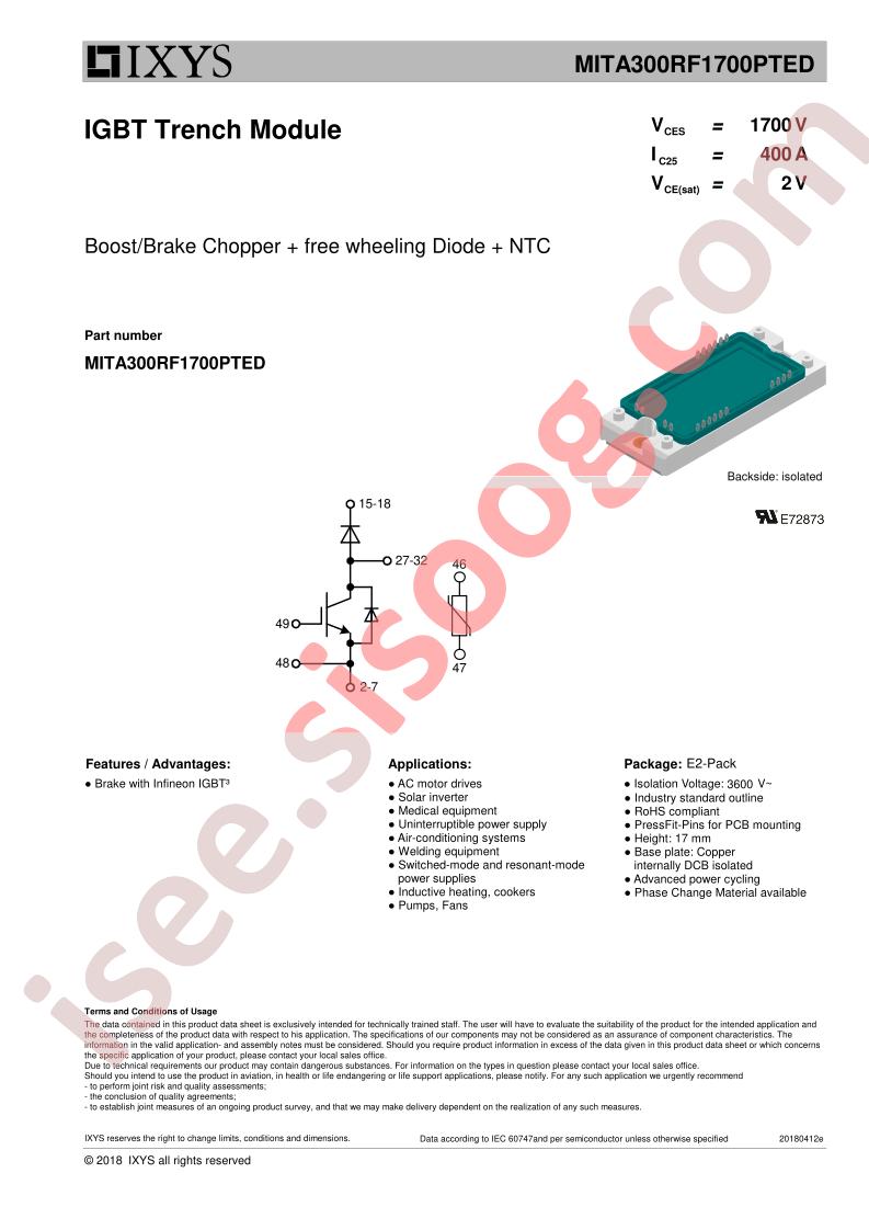 MITA300RF1700PTED Datasheet