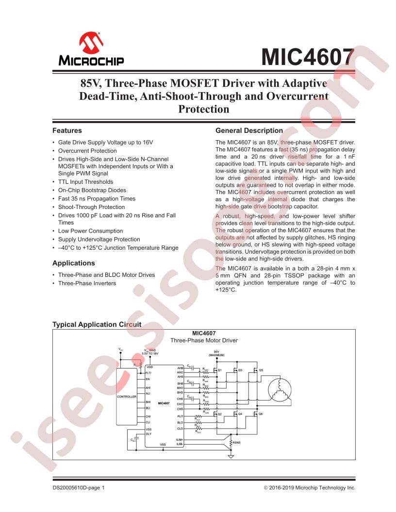 MIC4607 Datasheet