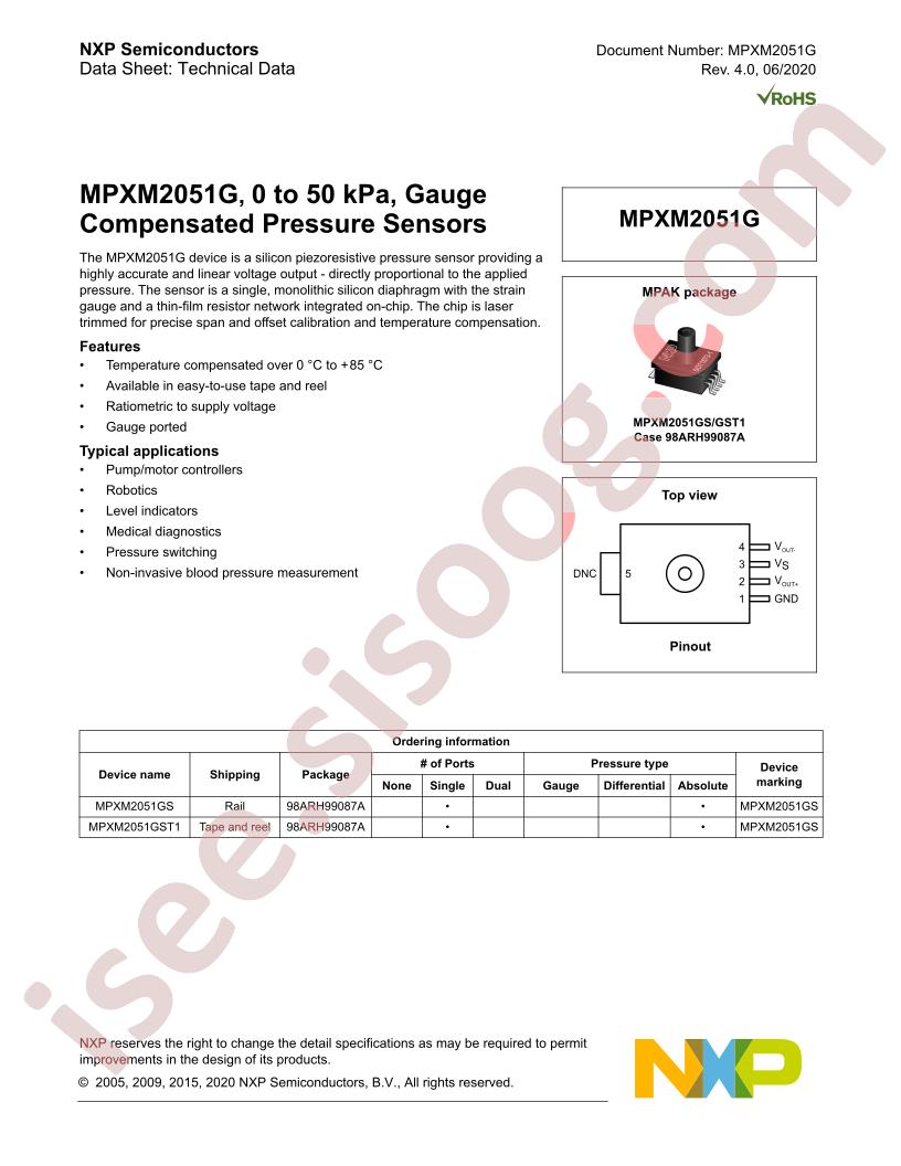 MPXM2051G Series
