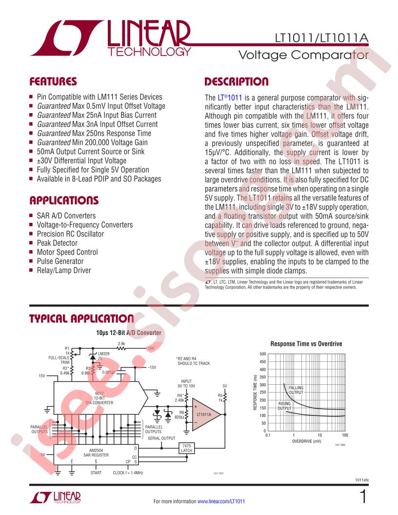 LT1011(A) Datasheet