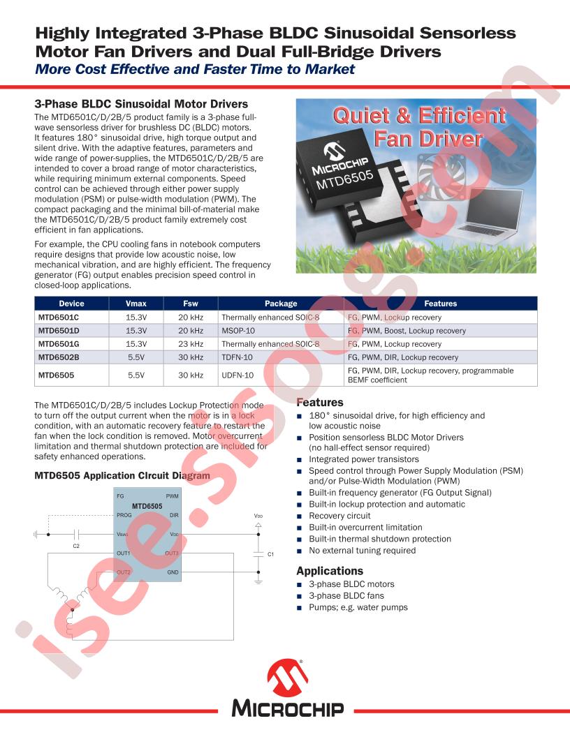 Highly Integrated 3-Phase BLDC Drivers  Brochure
