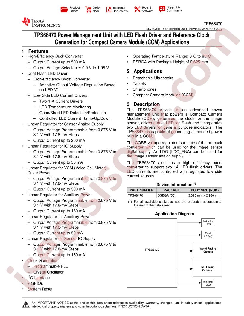 TPS68470 Datasheet