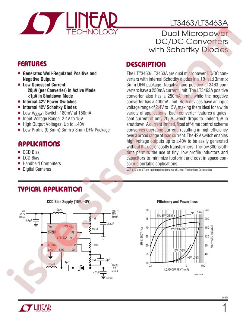 LT3463(A) Datasheet