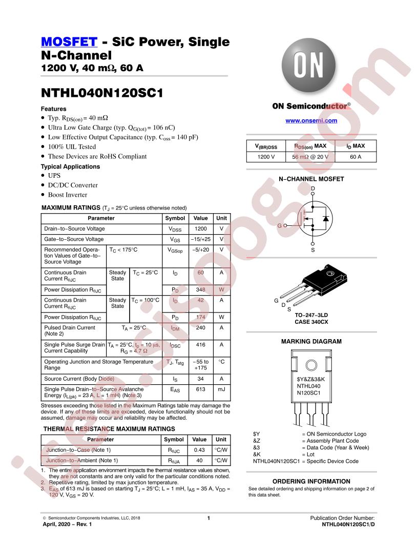 NTHL040N120SC1