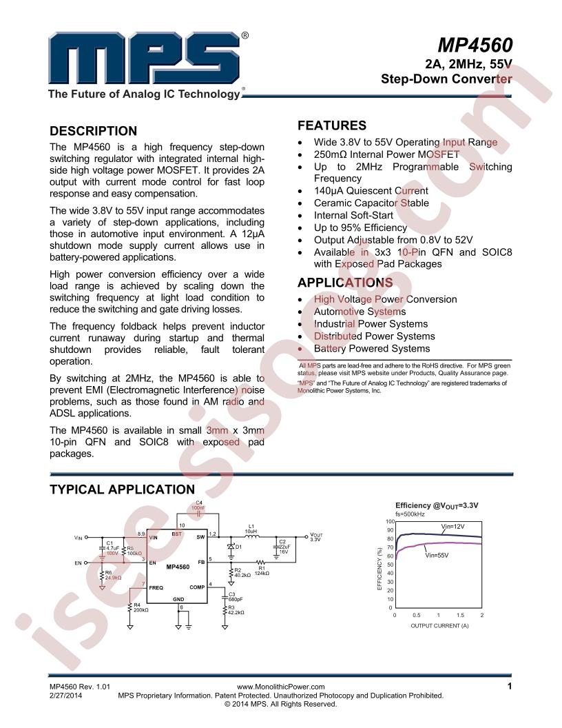 MP4560 Datasheet