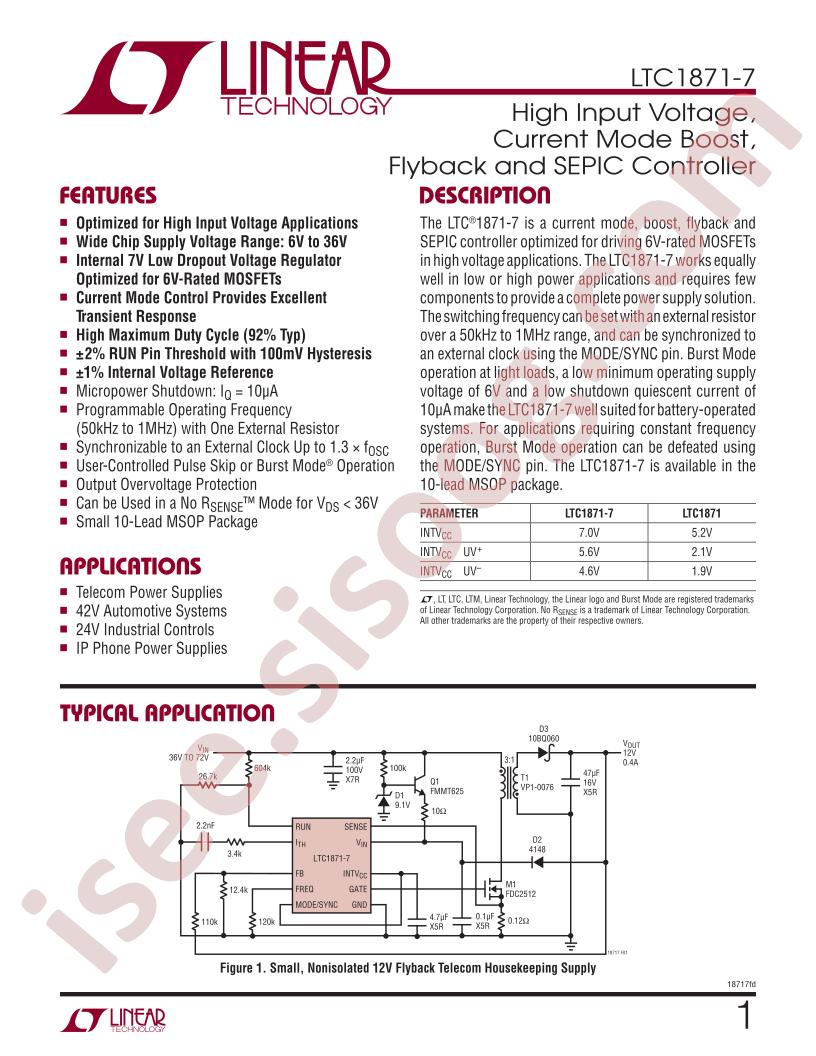 LTC1871-7 Datasheet