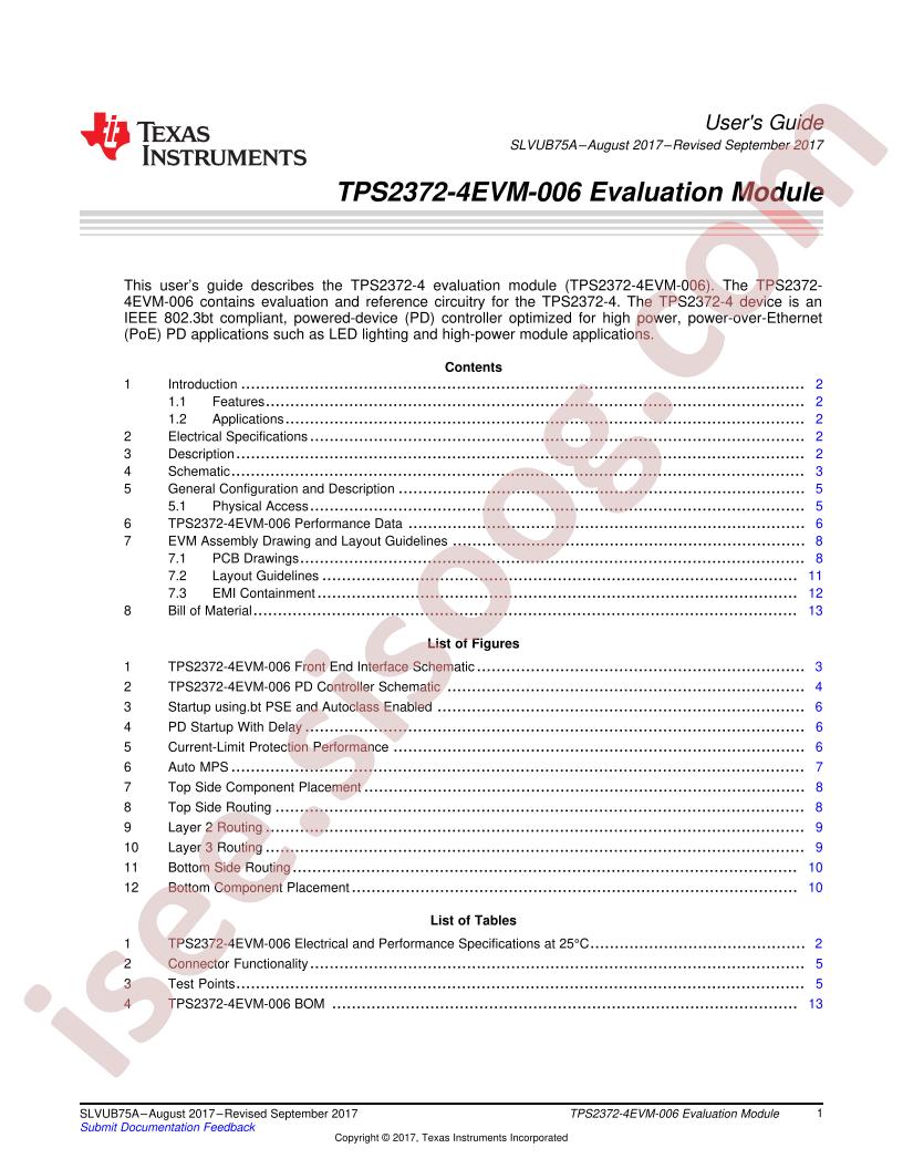 TPS2372-4EVM-006 User Guide