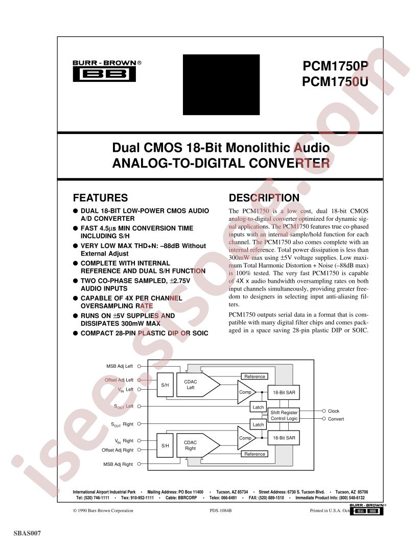 PCM1750P,U