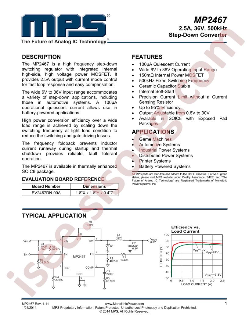 MP2467 Datasheet