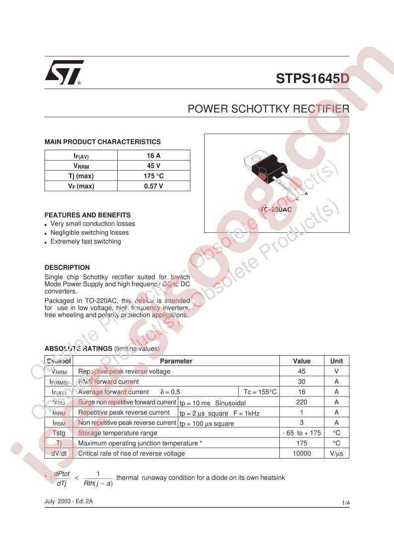 STPS1645D