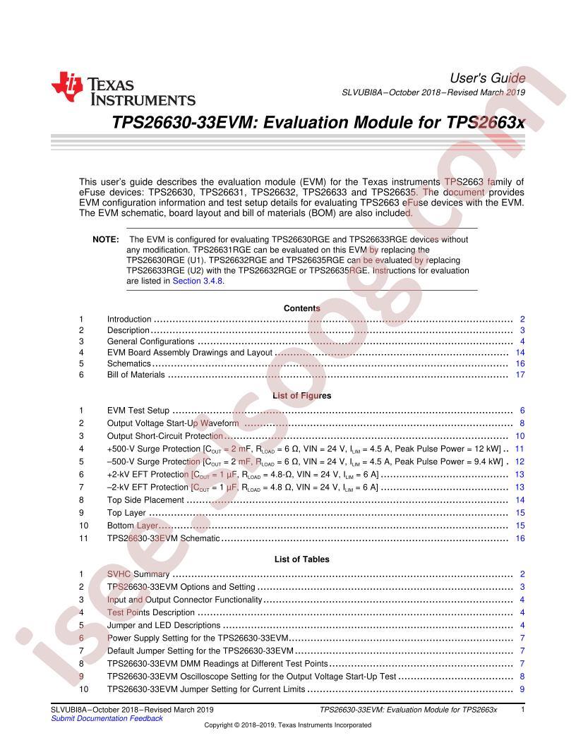 TPS26630-33EVM User Guide