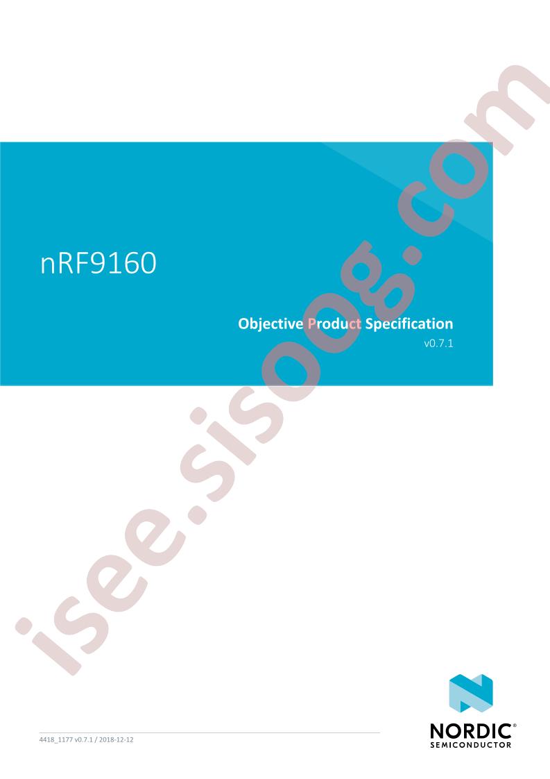 NRF9160 Objective Specification