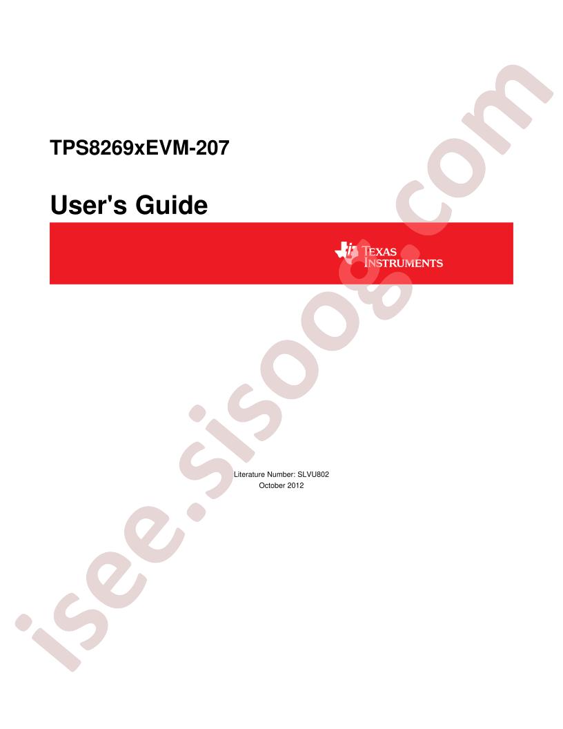 TPS8269xEVM-207 User Guide