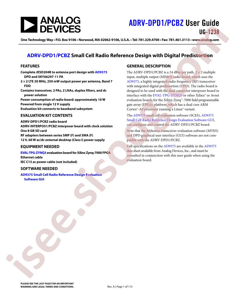 ADRV-DPD1/PCBZ Guide