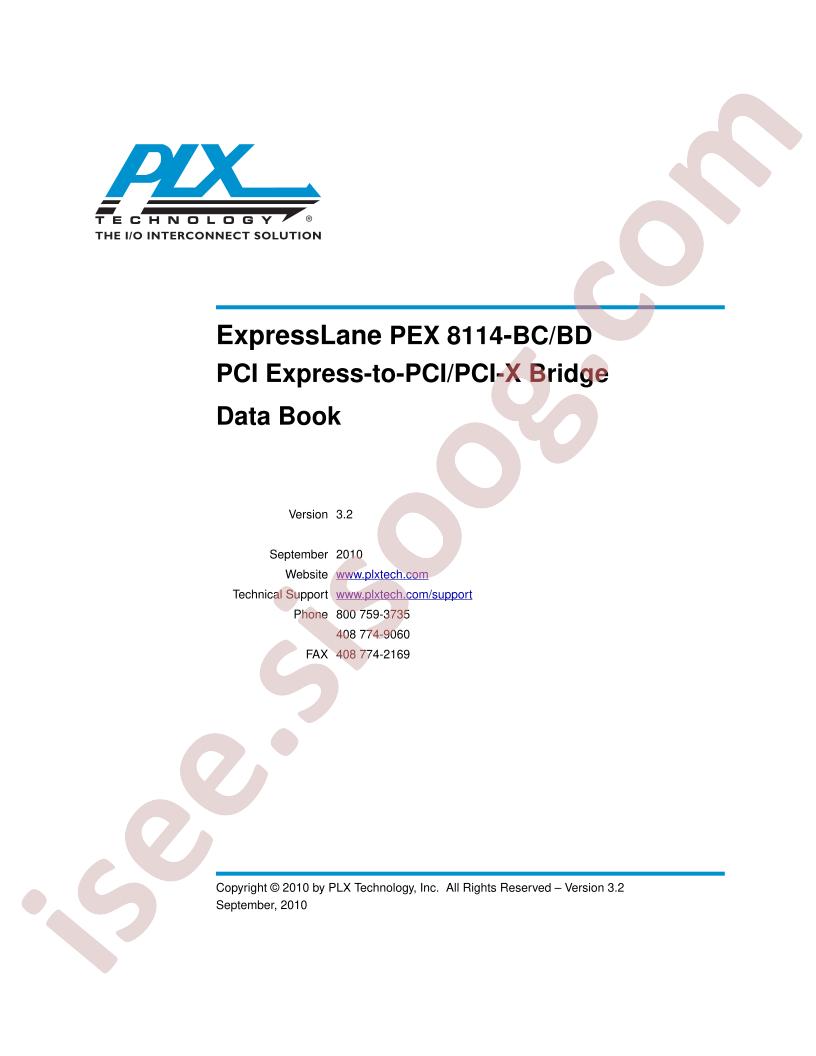 PEX8114-BC/BD Data Book