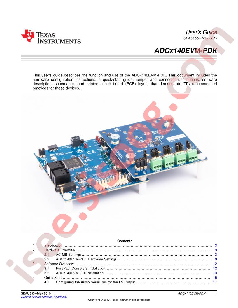 ADCx140EVM-PDK User Guide