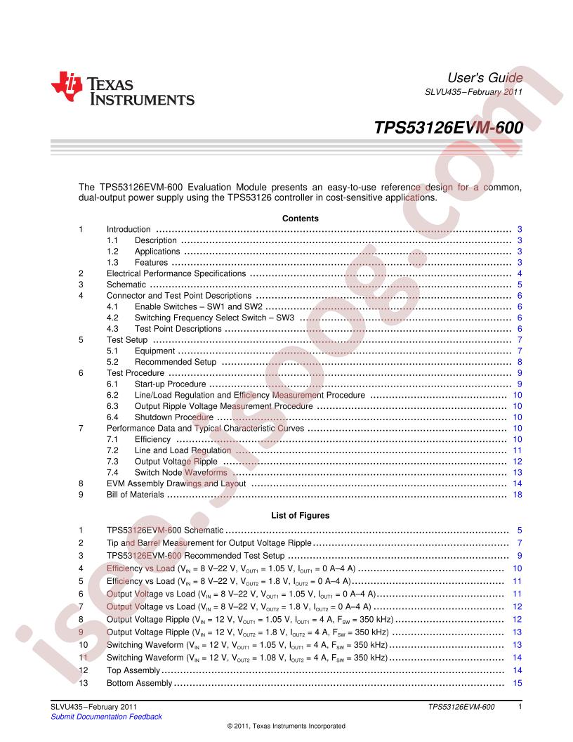 TPS53126EVM-600 User Guide
