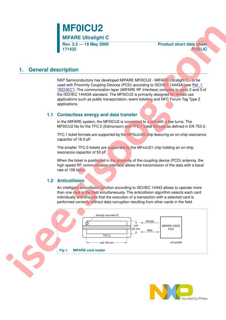 MF0ICU2 Datasheet Short