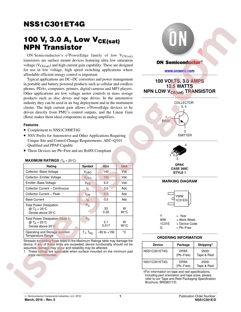 NSS1C301ET4G