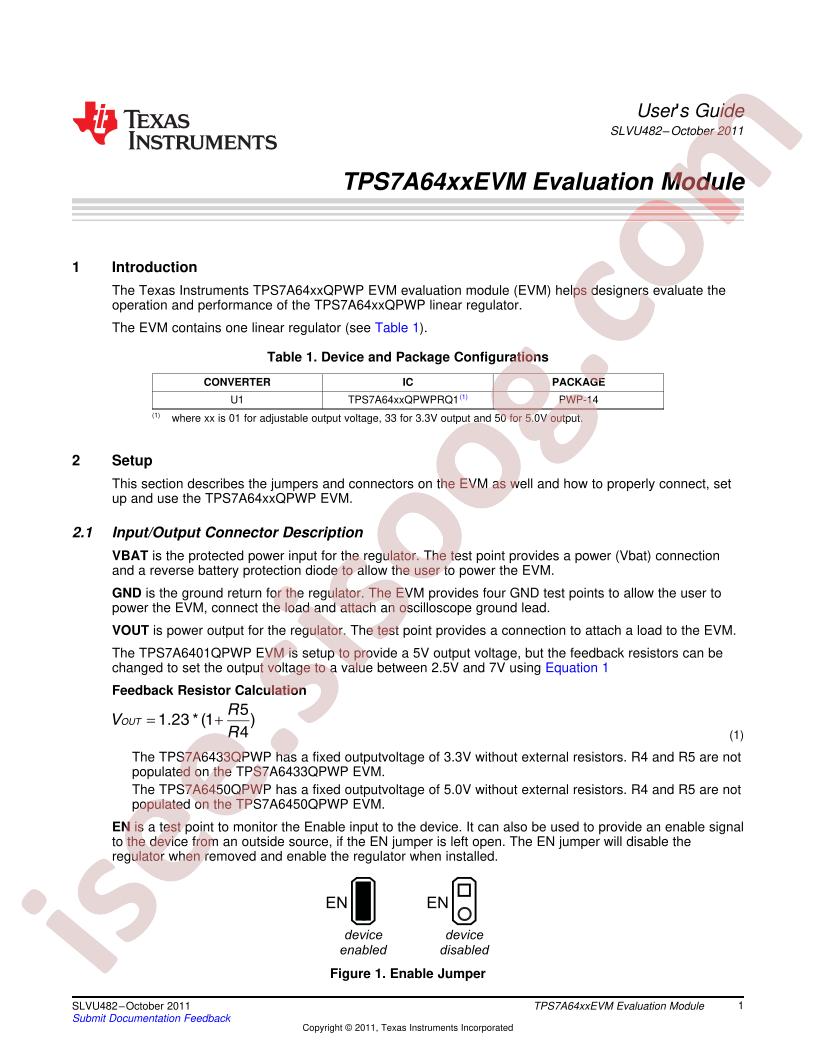 TPS7A64xxEVM User Guide