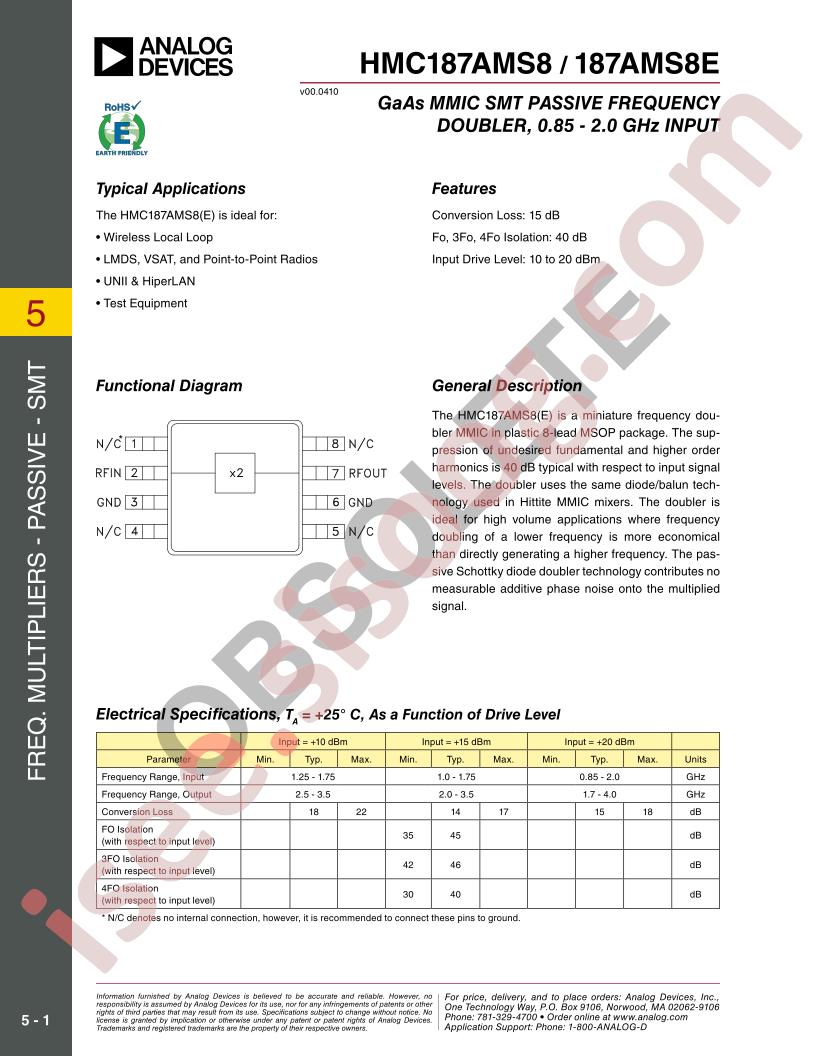 HMC187AMS8/E