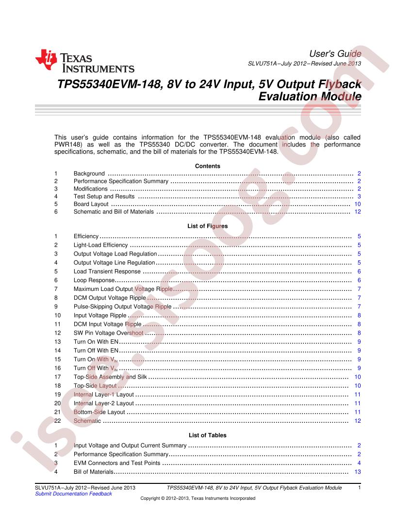 TPS55340EVM-148 User Guide