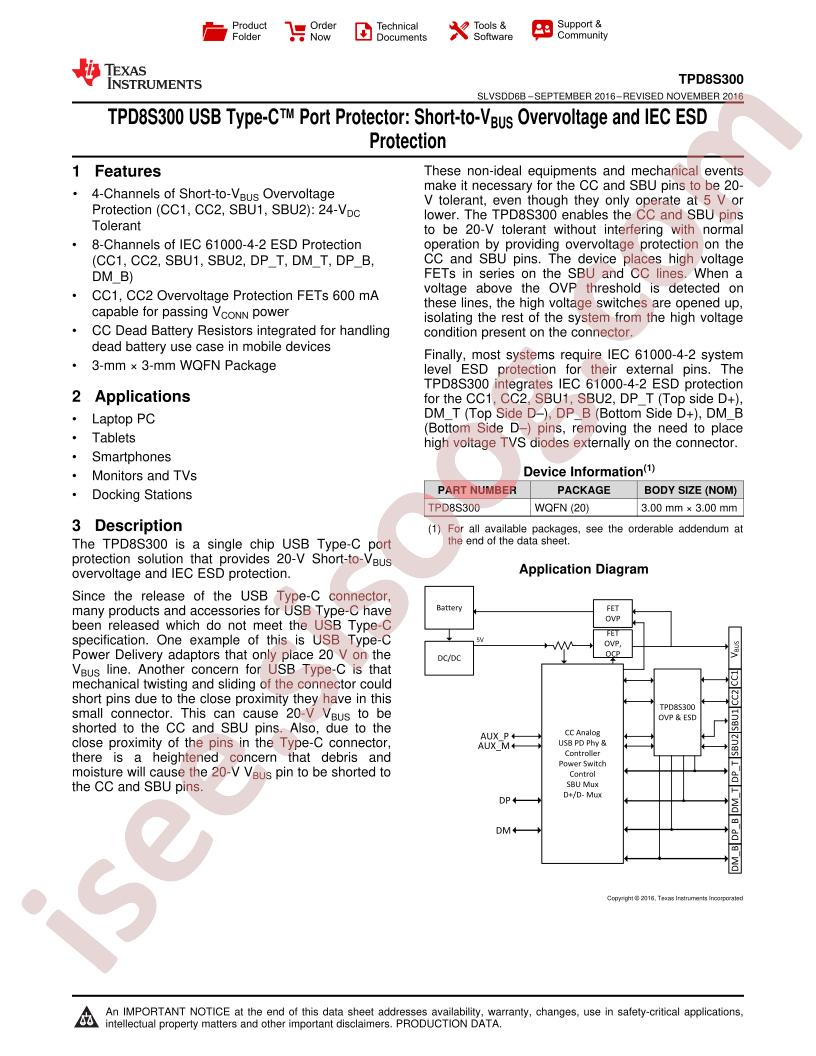 TPD8S300 Datasheet